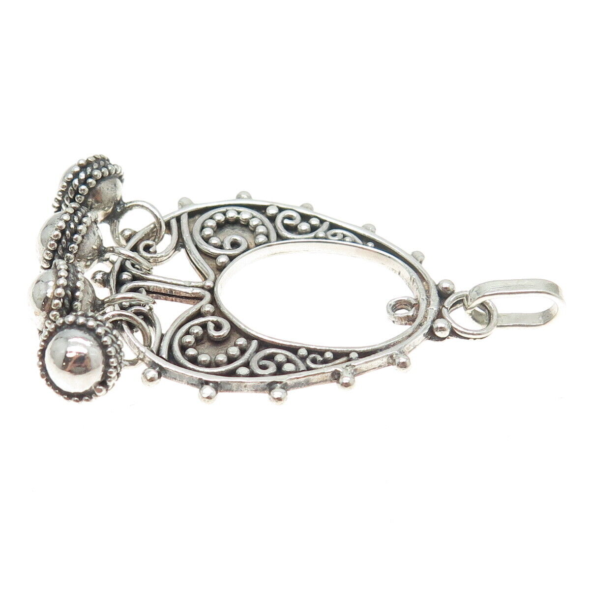 925 Sterling Silver Vintage Ethnic Pendant