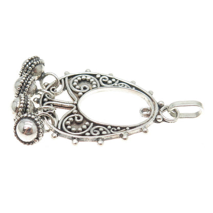 925 Sterling Silver Vintage Ethnic Pendant