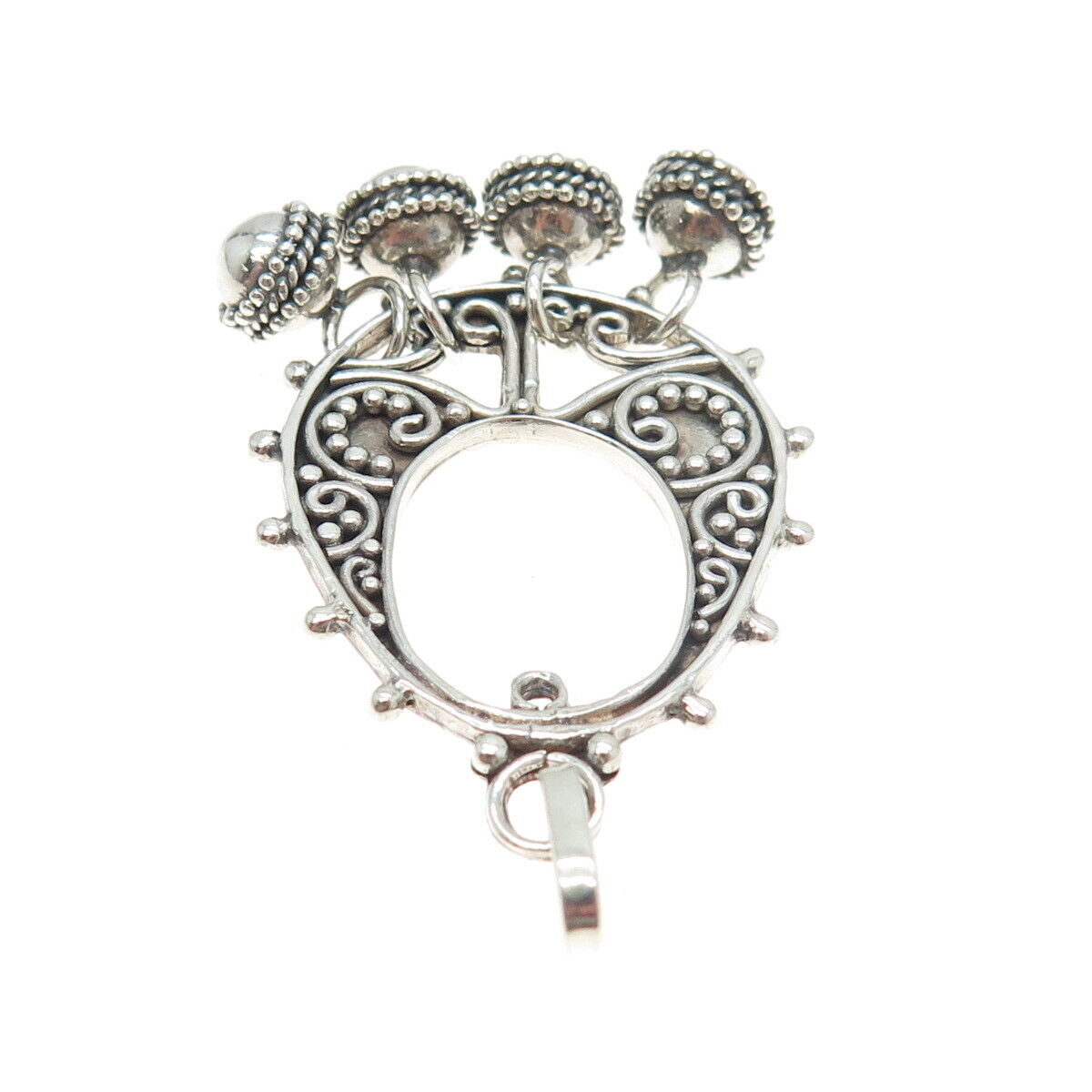 925 Sterling Silver Vintage Ethnic Pendant