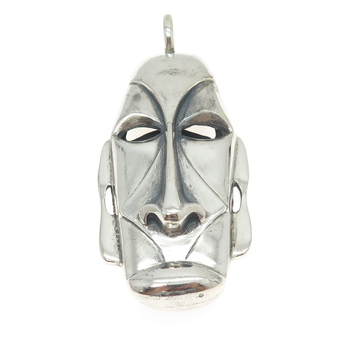 INDUSTRIA ARGENTINA 925 Sterling Silver Vintage Tribal Mask Pendant