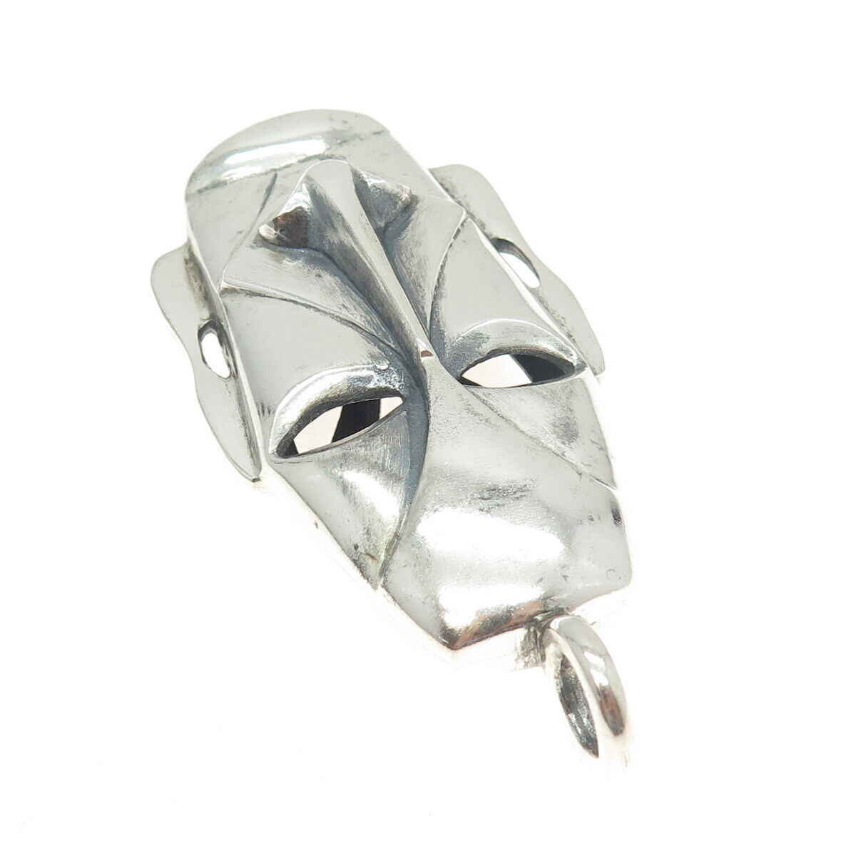 INDUSTRIA ARGENTINA 925 Sterling Silver Vintage Tribal Mask Pendant