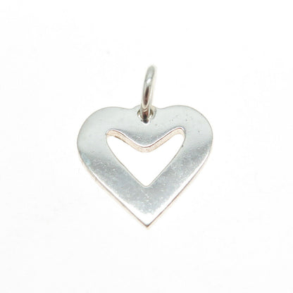 STULLER 925 Sterling Silver Vintage Open Heart Minimalist Charm Pendant