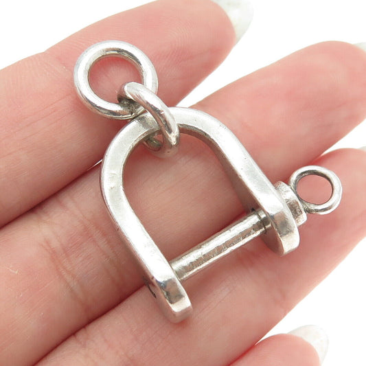 AVEDON 925 Sterling Silver Vintage Horse Snaffle Riding Bit Key Ring Holder