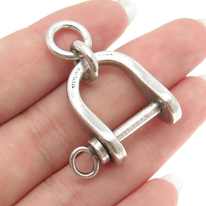 AVEDON 925 Sterling Silver Vintage Horse Snaffle Riding Bit Key Ring Holder