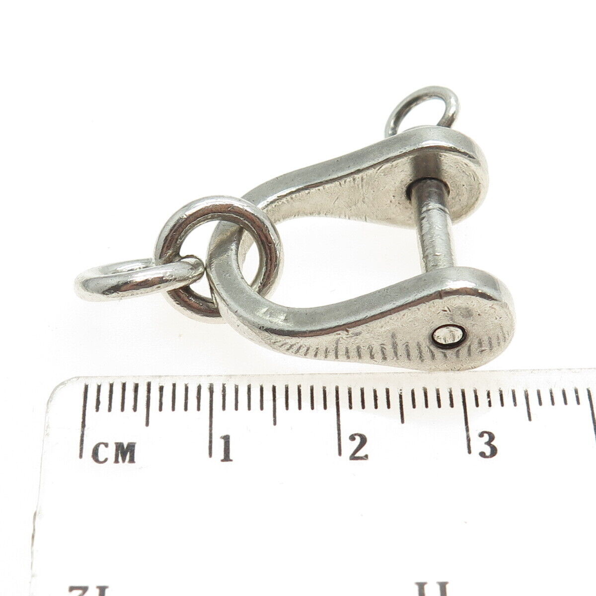 AVEDON 925 Sterling Silver Vintage Horse Snaffle Riding Bit Key Ring Holder