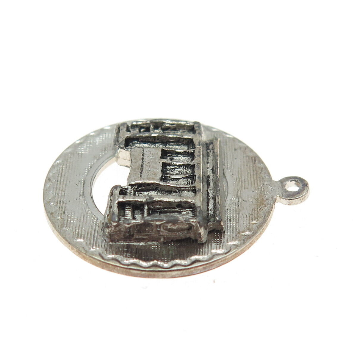 925 Sterling Silver Vintage Tram / Cable Car Pendant