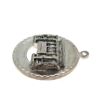 925 Sterling Silver Vintage Tram / Cable Car Pendant