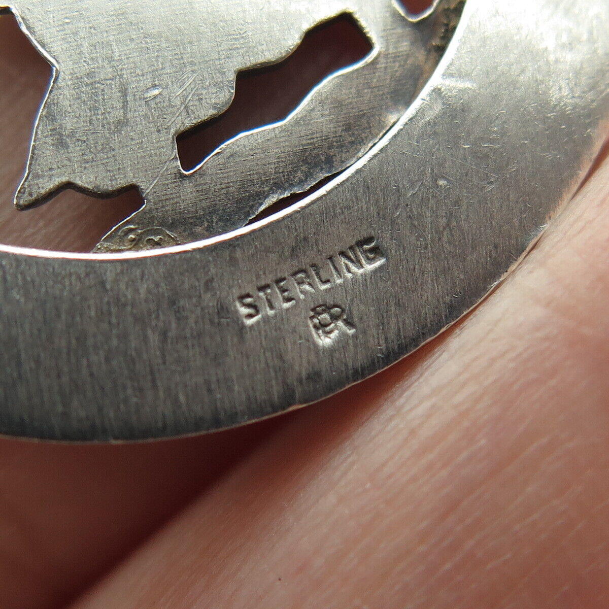 925 Sterling Silver Antique Art Deco St. Christopher Religious Pendant