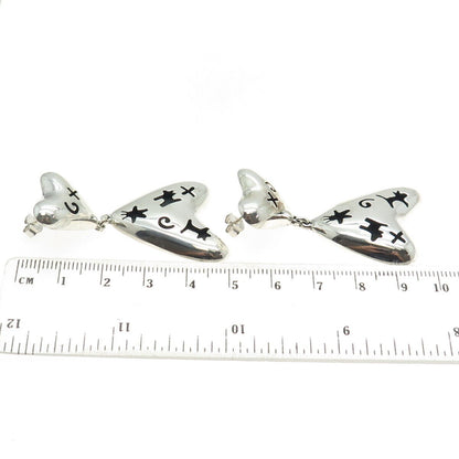 ANNI 925 Sterling Silver Vintage Mexico Taxco Modernist Earrings