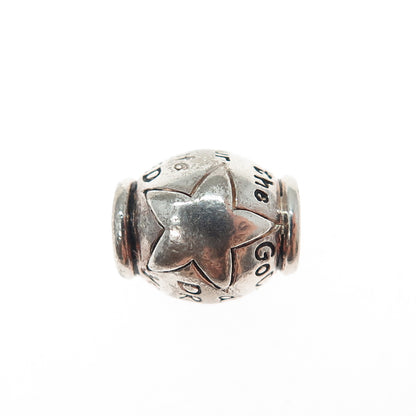 925 Sterling Vintage Go Confidently in The Direction of Your Dreams Bead Charm