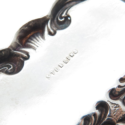 925 Sterling Silver Antique Art Deco Scotch Repousse Bottle Tag