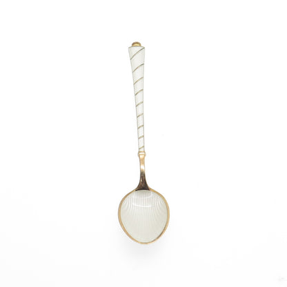 EGON LAURIDSEN 925S Sterling Gold Plated Vintage Denmark Enamel Coffee Spoon