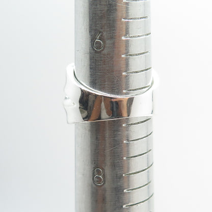 925 Sterling Silver Crossover Ring Size 7.25