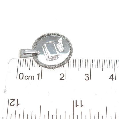 925 Sterling Silver Vintage Italy Tzedakah Box Judaica Minimalist Charm Pendant