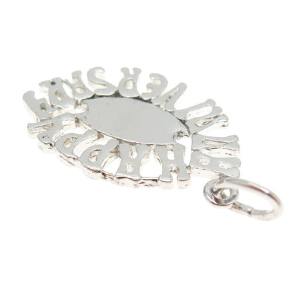 925 Sterling Silver Vintage "Happy Anniversary" Pendant