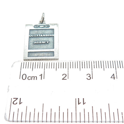 LGB BALFOUR Sterling Vintage 1966 Outstanding Agency Minimalist Charm Pendant
