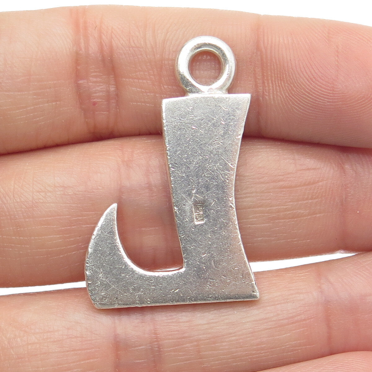 800 Silver Vintage Egypt Letter "L" Initial Pendant