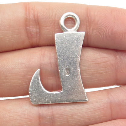 800 Silver Vintage Egypt Letter "L" Initial Pendant