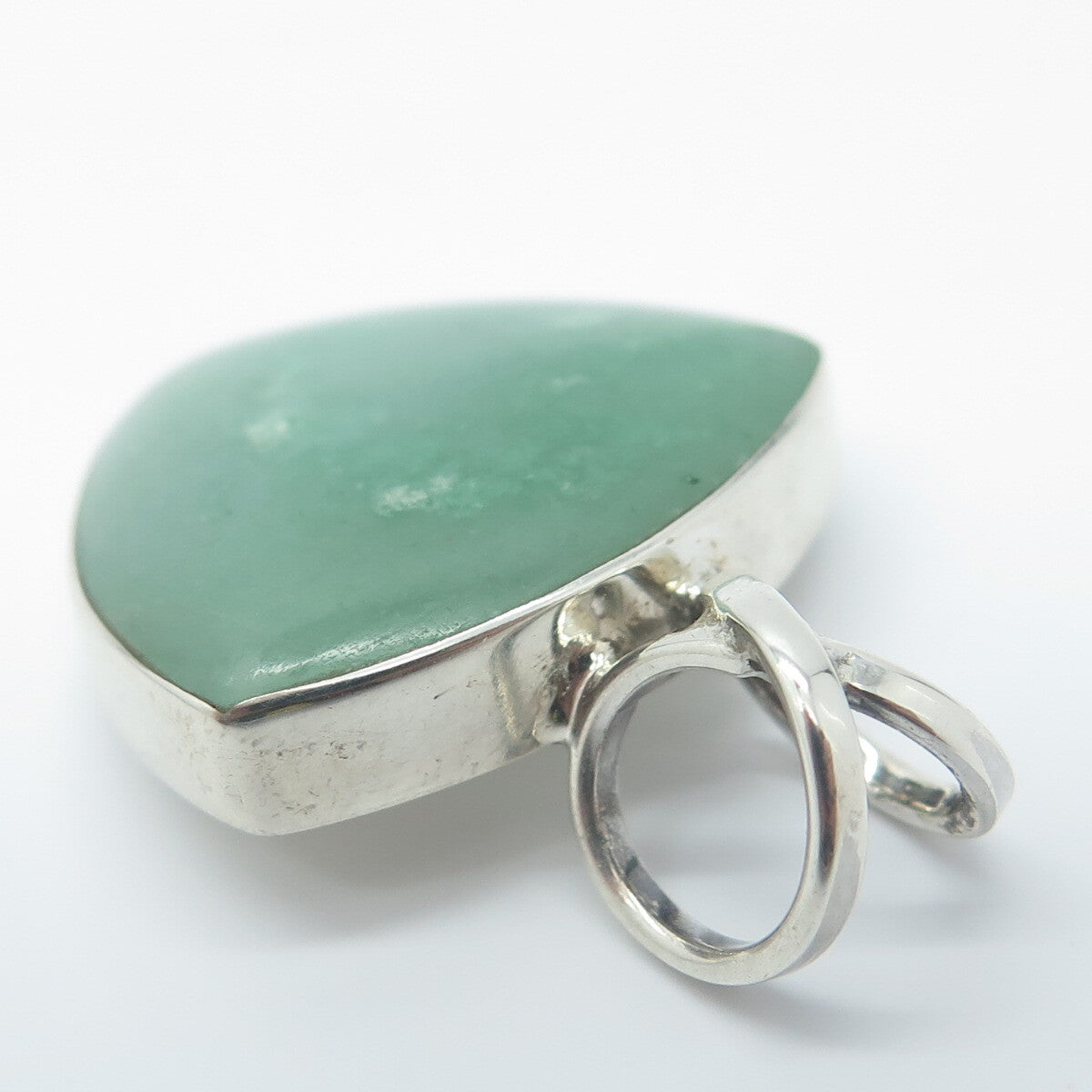 925 Sterling Silver Vintage GIL Mexico Real Aventurine Pendant