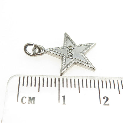 925 Sterling Silver Vintage Judge & Jury Beta Sigma Phi Star Charm Pendant