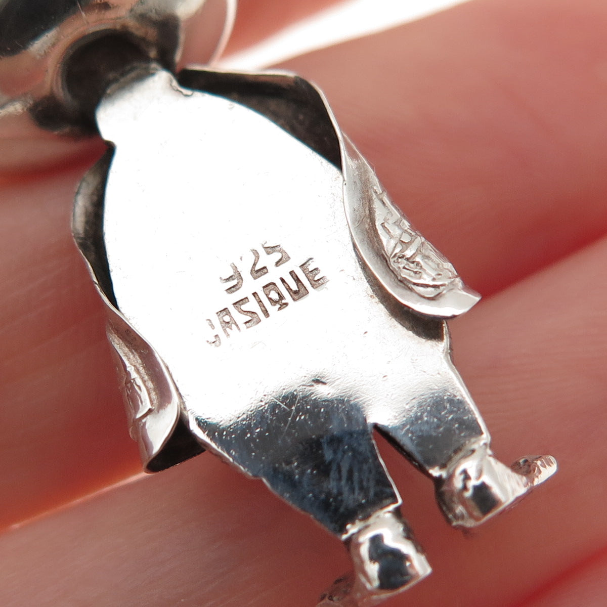 Casique 925 Sterling Silver Vintage Man in Poncho & Sombrero Hat Charm Pendant
