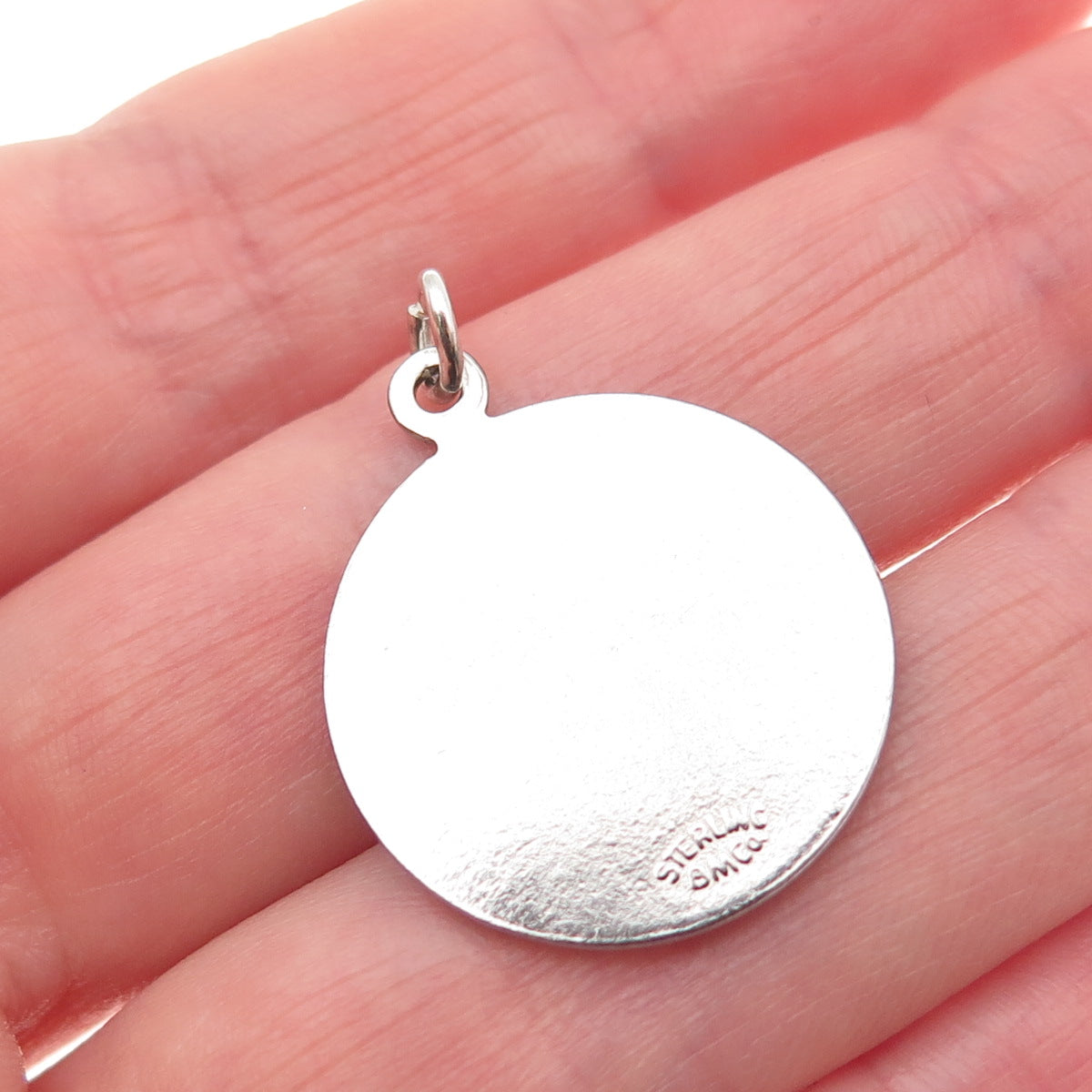 BREADNER CO 925 Sterling Silver Vintage Enamel Bermuda Motorcycler Charm Pendant