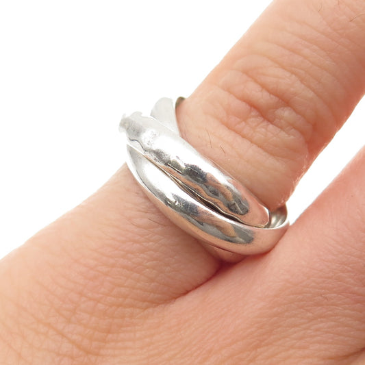SILPADA 925 Sterling Silver Vintage Interlocked Trinity Band Ring Size 6