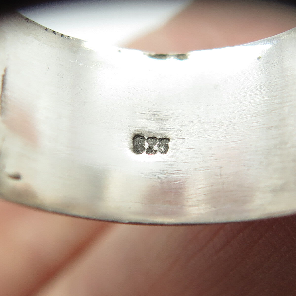 925 Sterling Silver Vintage Buffalo Modernist Shadow Box Band Ring Size 10.5