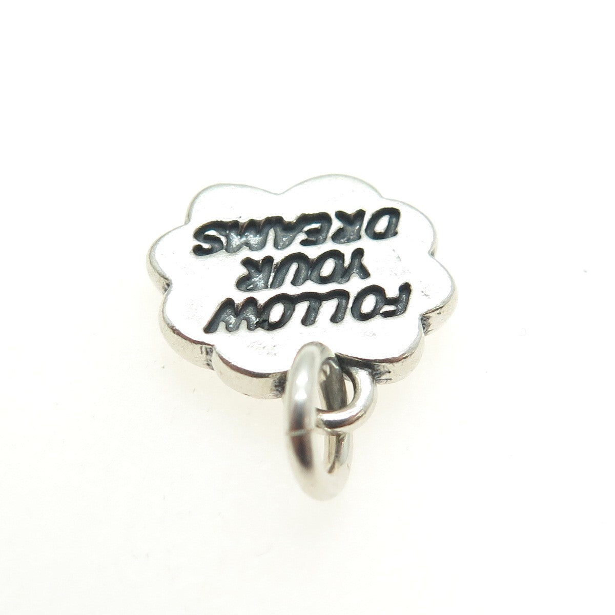 SUNDANCER 925 Sterling Silver Vintage "Follow Your Dreams" Minimalist Pendant