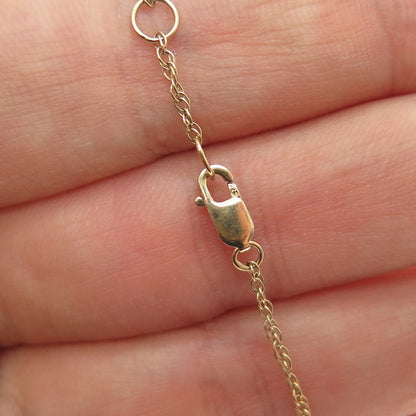 925 Sterling Silver Gold Plated Real Sapphire Evil's Eye Amulet Bracelet 7"