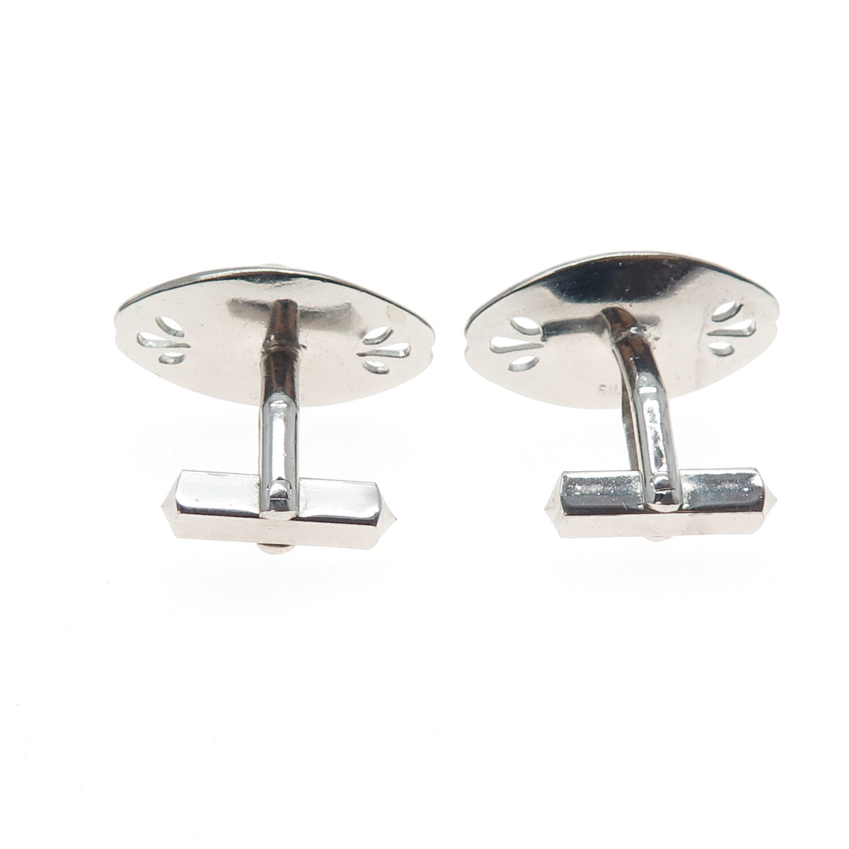 925 Sterling Silver Antique Japan Real Akoya Pearl Cufflinks