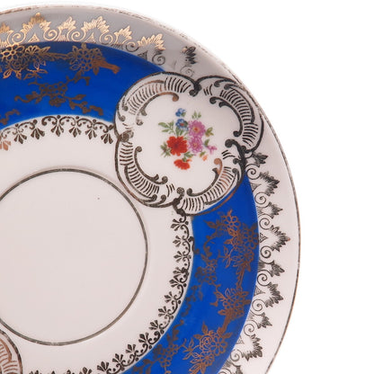 OSCAR SCHLEGELMILCH Antique SET of 2 Floral Collectable Porcelain Cabinet Plates