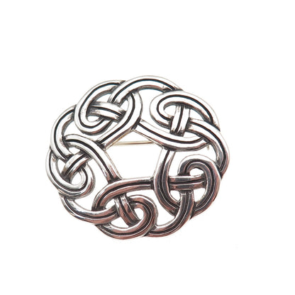 James Avery 925 Sterling Silver Vintage Celtic Love Knot Oxidized Pin Brooch