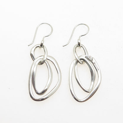 SILPADA 925 Sterling Silver Vintage Interlocked Circle Dangle Earrings