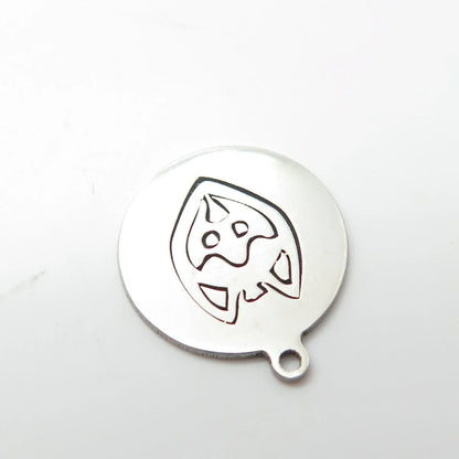 925 Sterling Silver USA Two In Town Fox Charm Pendant