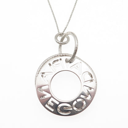 Pianegonda 925 Sterling Silver Italy Multi-Disc Cable Chain Necklace 18"
