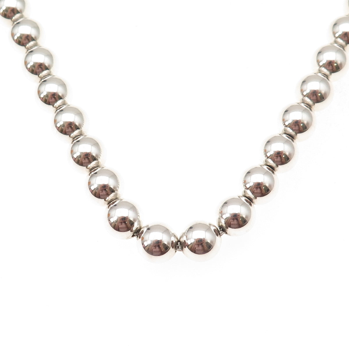 Tiffany & Co. Sterling Silver Vintage HardWear Ball Beaded Chain Necklace 18"