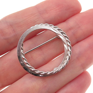 Curtis Curtman 925 Sterling Silver Vintage Circle of Life Pin Brooch
