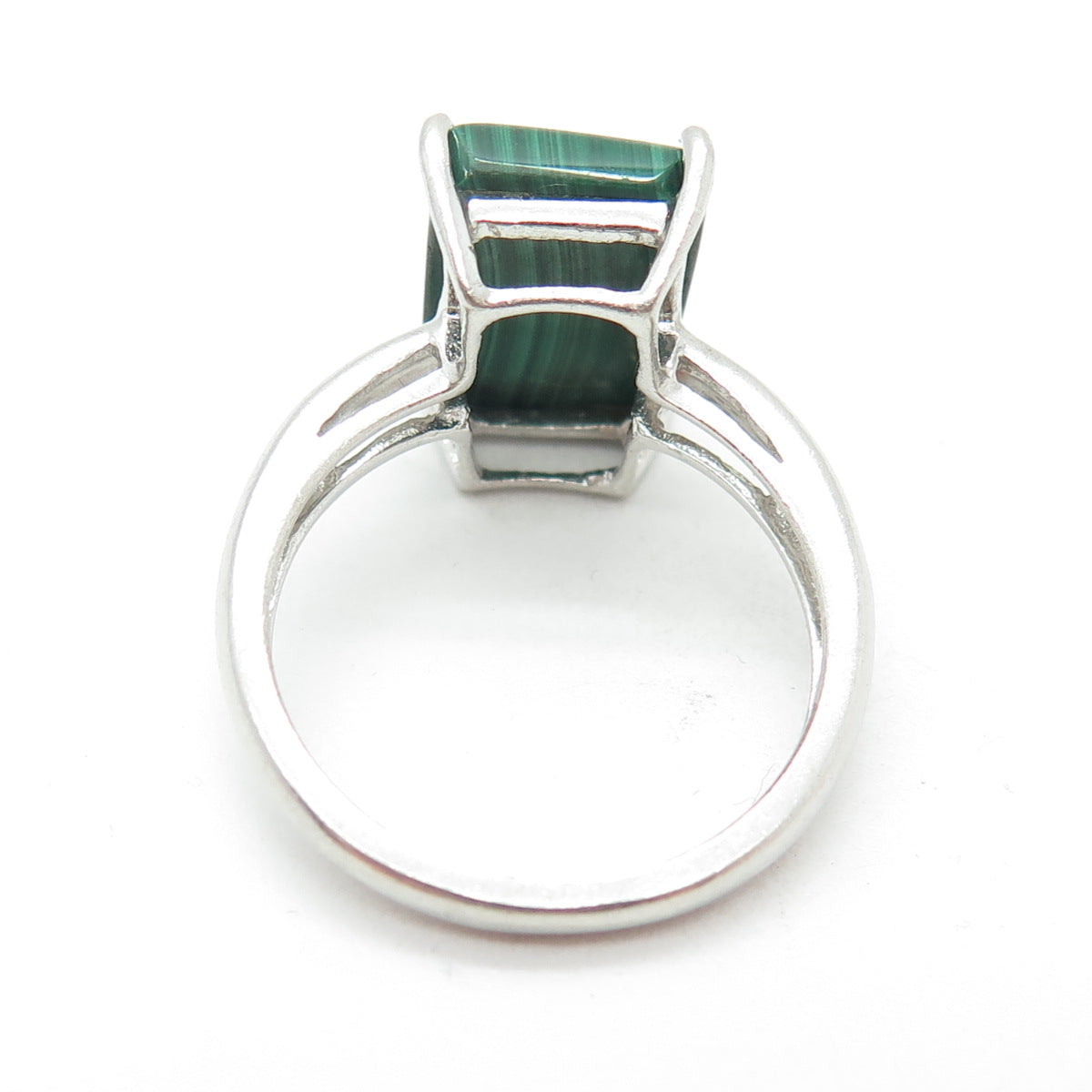 KN Kajal Naina 925 Sterling Silver Vintage Real Malachite Ring Size 9