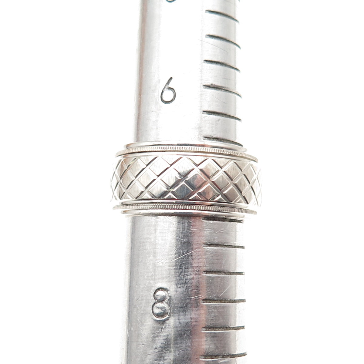 925 Sterling Silver Vintage Textured Rotating Band Ring Size 7.25
