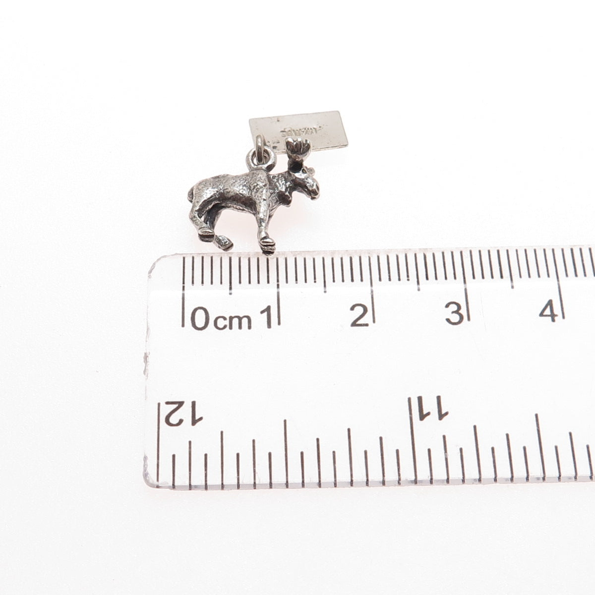BELL TRADING POST 925 Sterling Silver Vintage Elk Maine State Minimalist Pendant