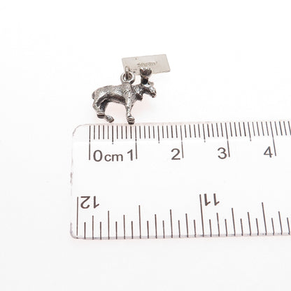 BELL TRADING POST 925 Sterling Silver Vintage Elk Maine State Minimalist Pendant