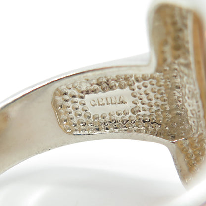 WHITNEY KELLY 925 Sterling Silver Vintage Real Doublet MOP Ring Size 11.25