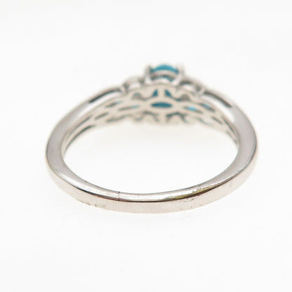 Chuck Clemency 925 Sterling Silver Real Turquoise & Apatite Ring Size 8.25