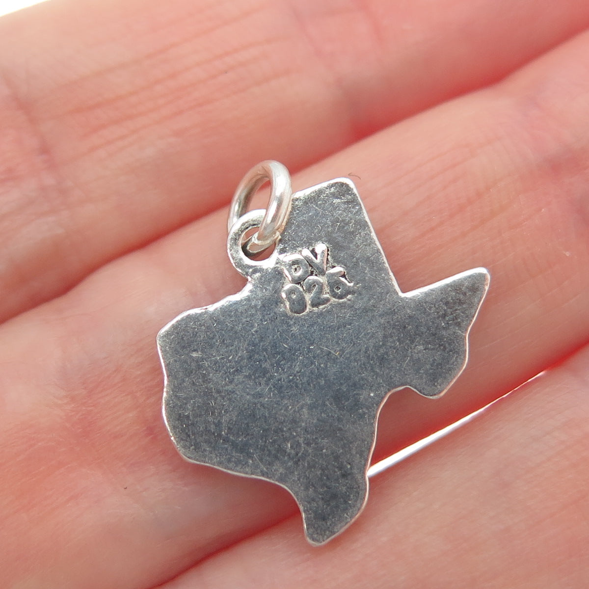 DV Dawn Vertrees 925 Sterling Silver Vintage Texas State Map Charm Pendant