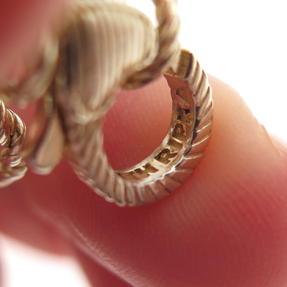 JUDITH RIPKA Sterling Silver Gold Plated Italy C Z Oval Cable Link Bracelet 8"