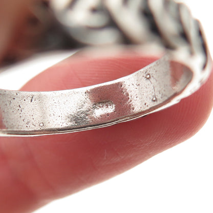 925 Sterling Silver Vintage Alcoholics Anonymous Oxidized Band Ring Size 9