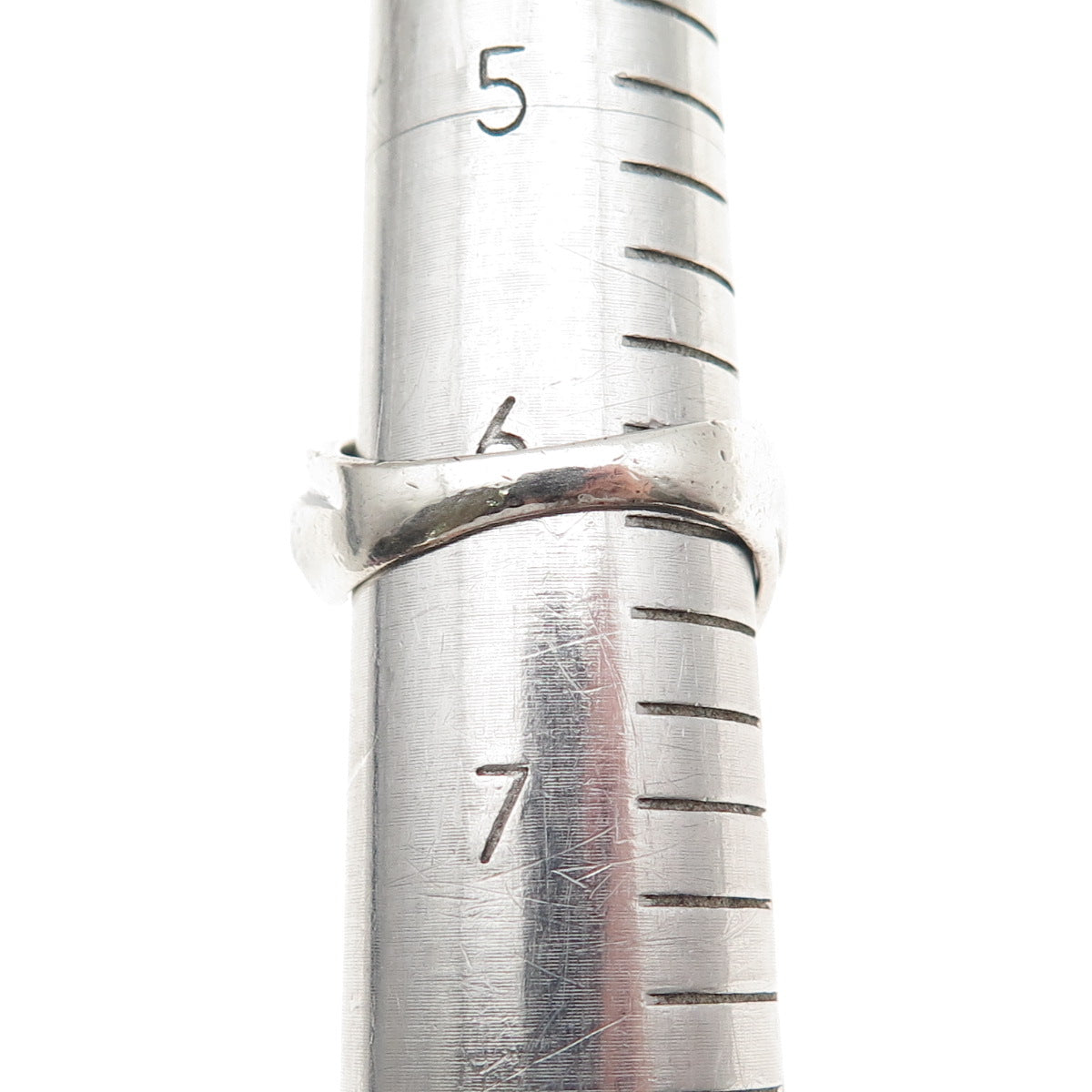 Marc 925 Sterling Silver Vintage Modernist Oxidized Ring Size 6.25