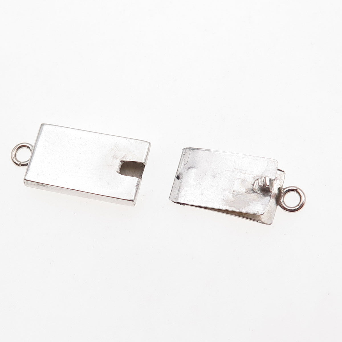 800 Silver Vintage Bracelet / Necklace Box Lock Clasp