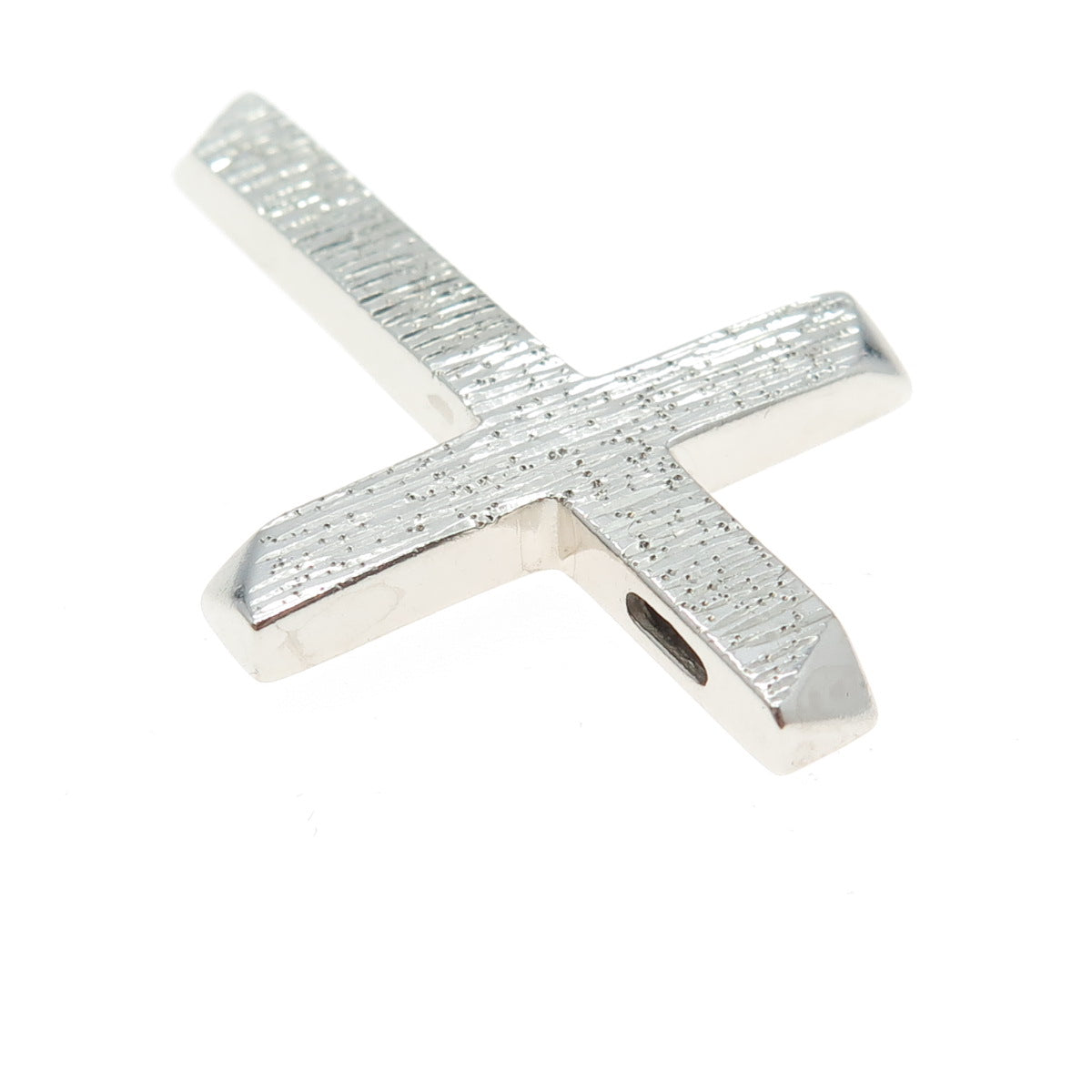 HRCI 925 Sterling Silver Vintage Textured Cross Slide Pendant